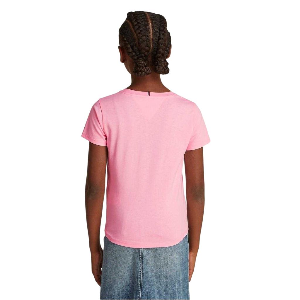 Tommy Hilfiger Girls Script Crew Neck Slim T-Shirt