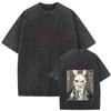 Game Devil May Cry Dante Retro Washed T Shirt Men Women Vintage Gothic Oversized Tshirt Mens Casual Cotton Tshirts Streetwear