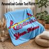 St. Louis Cardinals Custom Flannel Throw Blanket Print Your Name Text Soft Warm Blanket Holiday Present