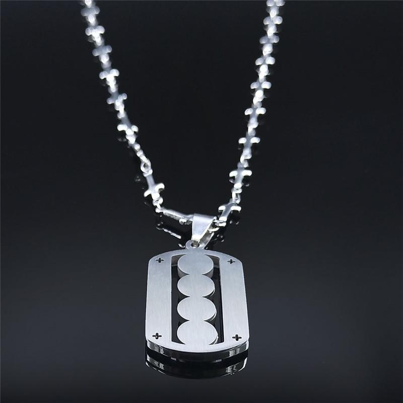 Stainless Steel Crystal Catholicism Saint Benedict Jesus Necklaces Women/Men Cross Chain Necklace Jewelry cruz colgante N4909S02