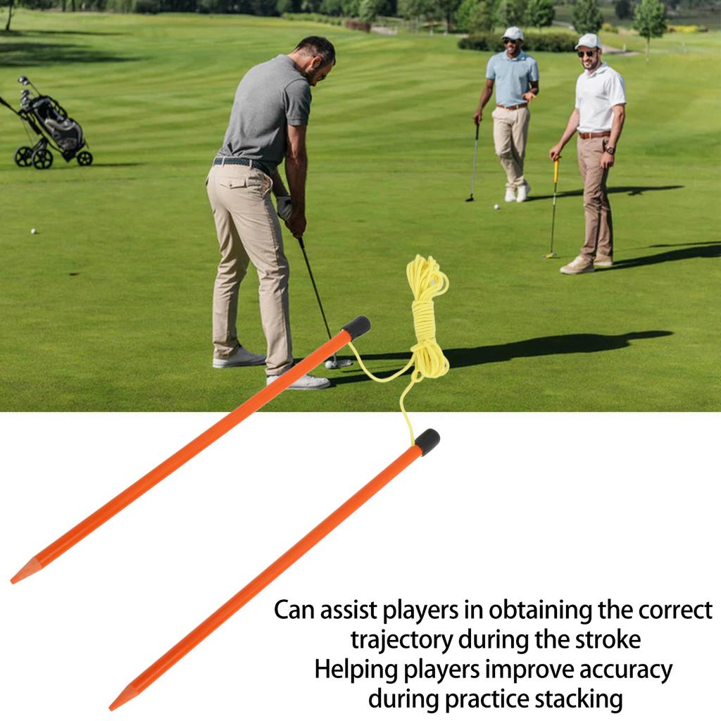 Fiberglass Golf Direction Indicator Golf Alignment Stick Golf Swing Corrector Training Aid Rod Yellow A426