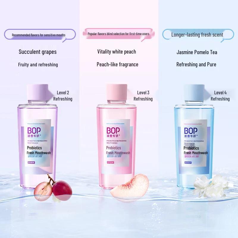bop Probiotic Fresh Mouthwash, Succulent Grape Flavor, 500ml