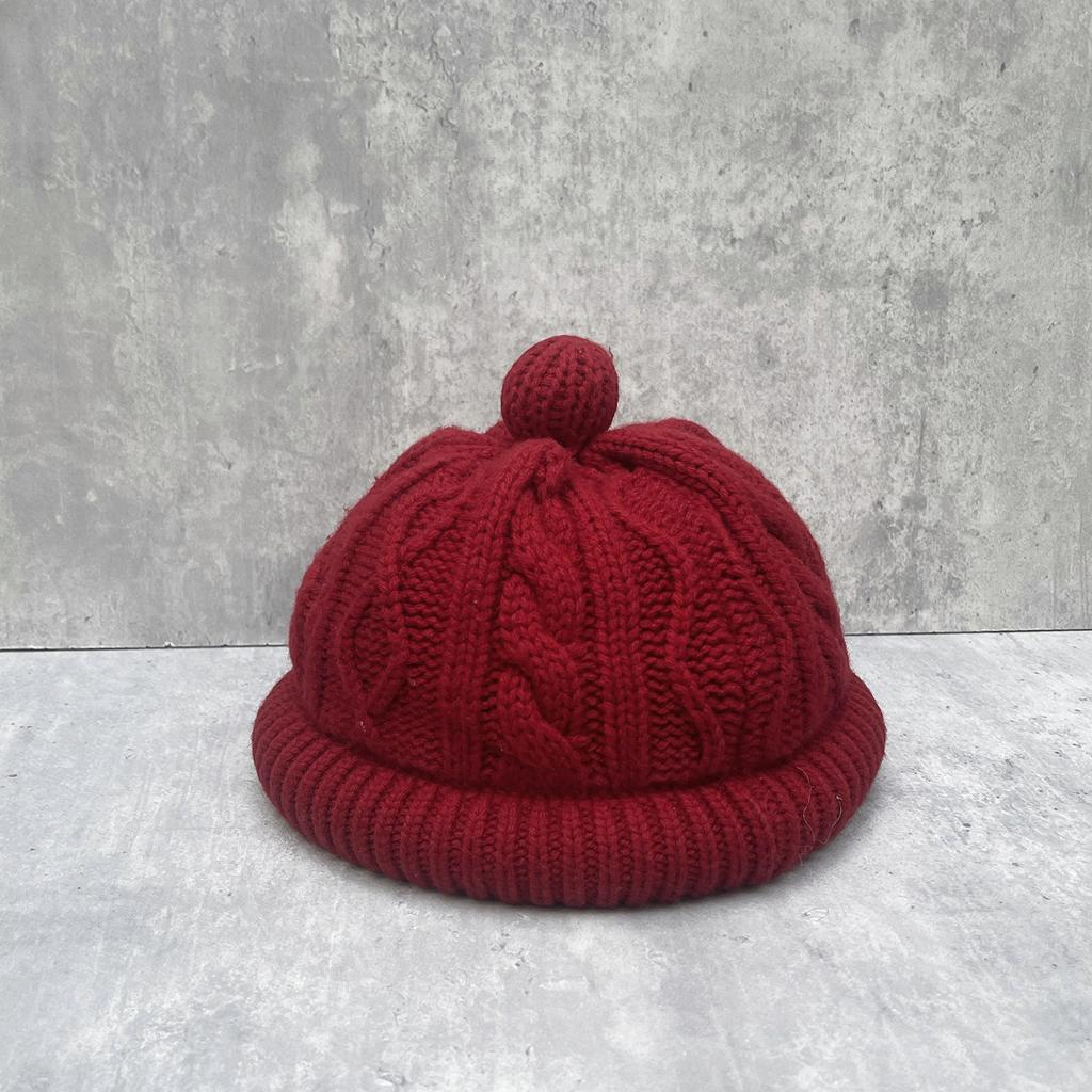 Wolle Hohe Qualität Gekräuselte Fischerhut Kinder Warme Verdickte Baskenmütze Kopfbedeckung