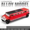 1:32 Alloy Lengthen Limousine Car Model Metal Diecasts Vehicles With Sound Light Pull Back Car Collection Toys Kids Gifts