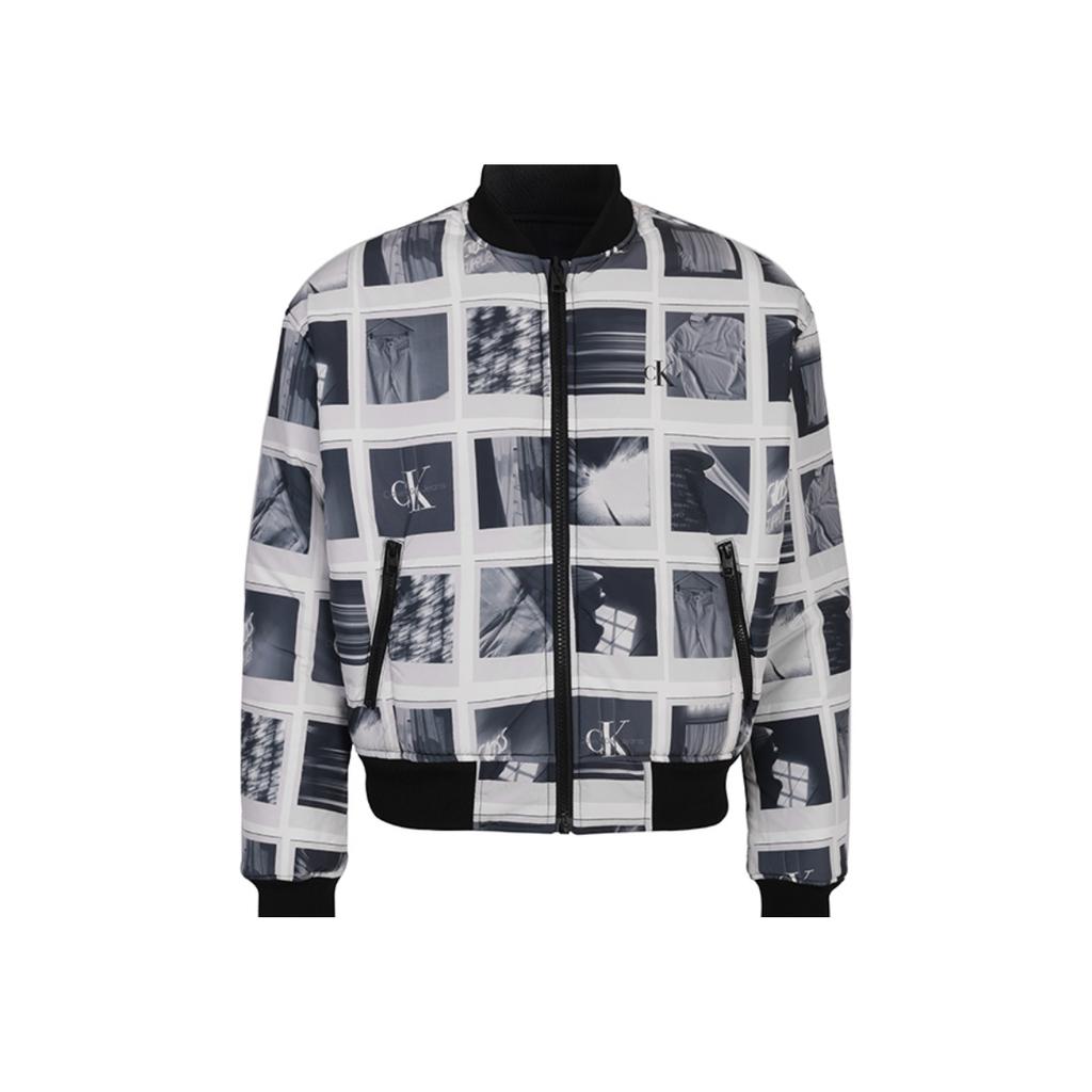 Calvin Klein Minimalist Casual Reversible Stand Collar Jacket Men Jacket Black J30J321908-BEH