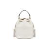 Coach Lora 22 Tassel Drawstring Leather Bucket Bag Hand Shoulder Bag Women's White