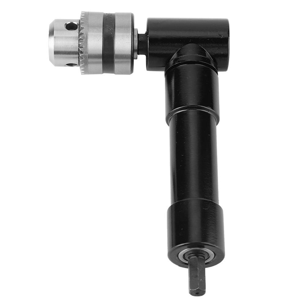 3/8" Keyed Chuck Right Angle Drill Adapter 8mm Hex Shank Chuck Key Adapter Power Drills