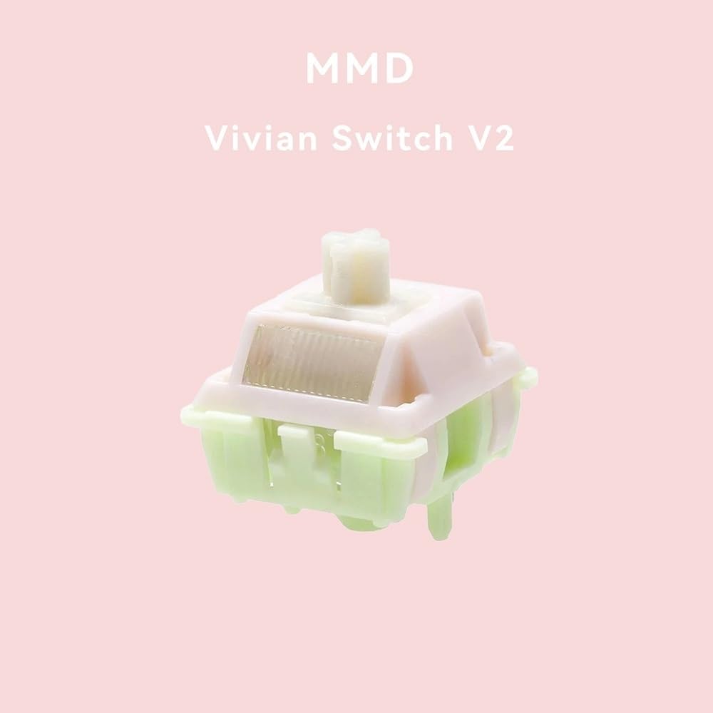 MMD VIVIAN Switch V2, Custom Mechanical Keyboard Pre-Lubricated Linear Key Switches (28g, 90PCS)