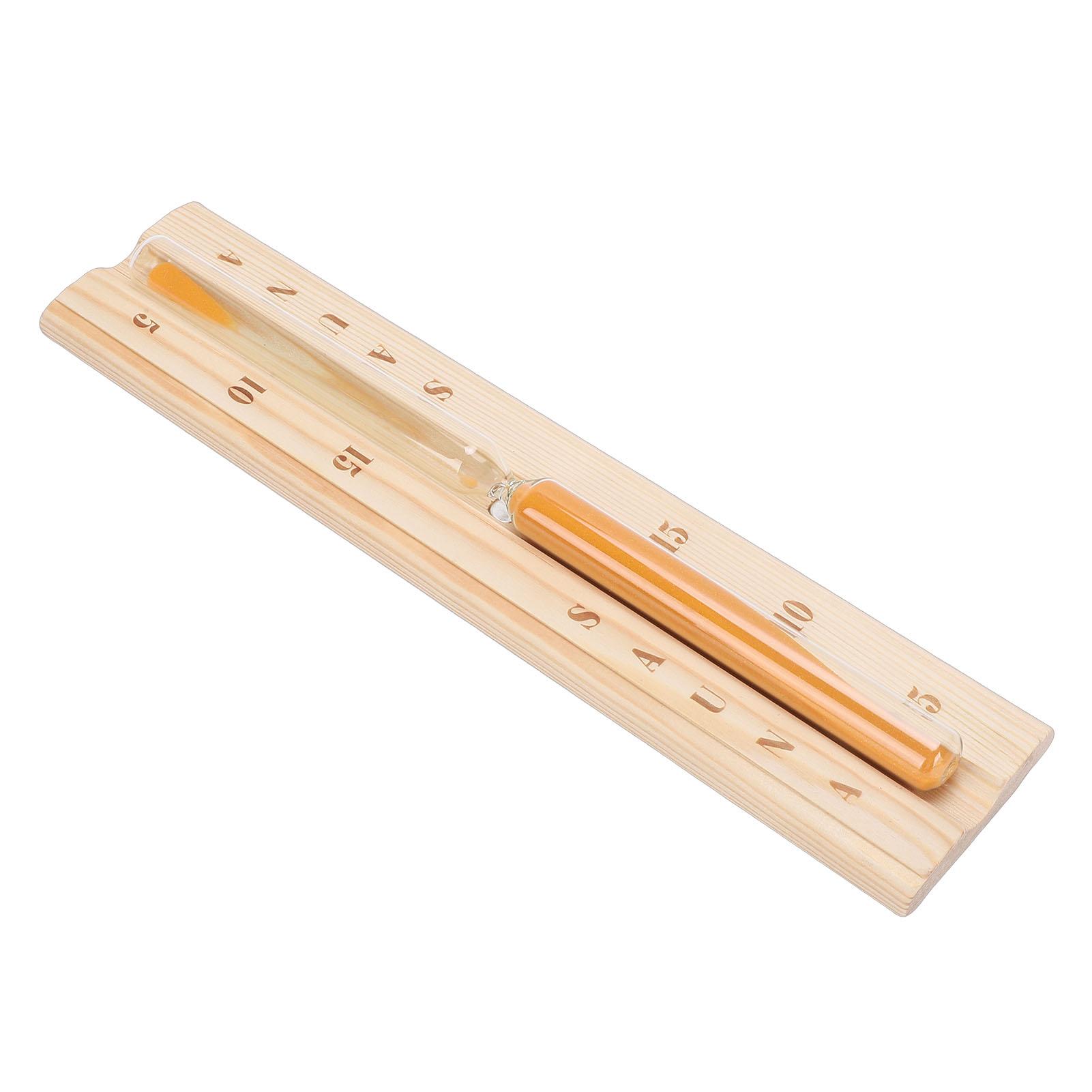 Sauna Hourglass 15 Minutes Heat Resistant Hourglass with 360 Degree Base Wall Mounted Rotating Wooden Sauna Hourglass Hourglass for Spa Gym