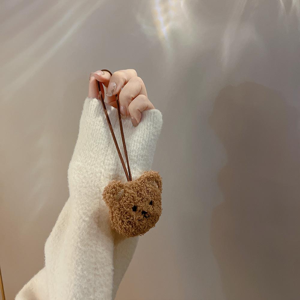 

Bear Pendant 17pro Max for Apple Phone Case for Iphone16 Wave 13 Silicone 12 for 11 Plush Lanyard single pendant