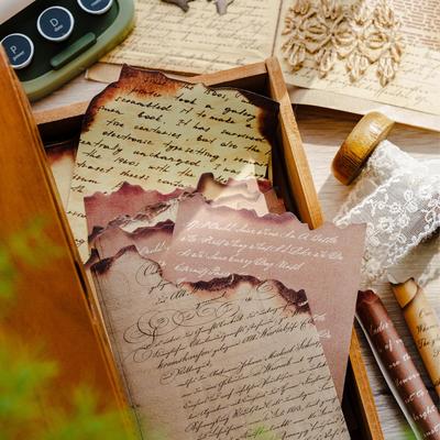 Diario de Páginas Quemadas Retro: Material Decorativo DIY - 30 Hojas