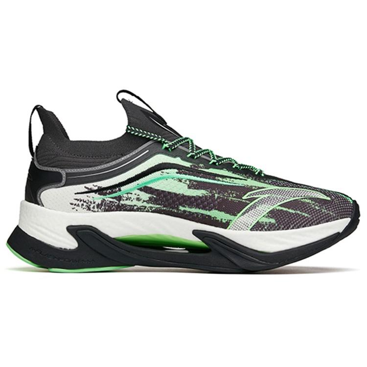 Anta Keep Moving Pro Running Shoes 'Black Green' Men's 112145596-6