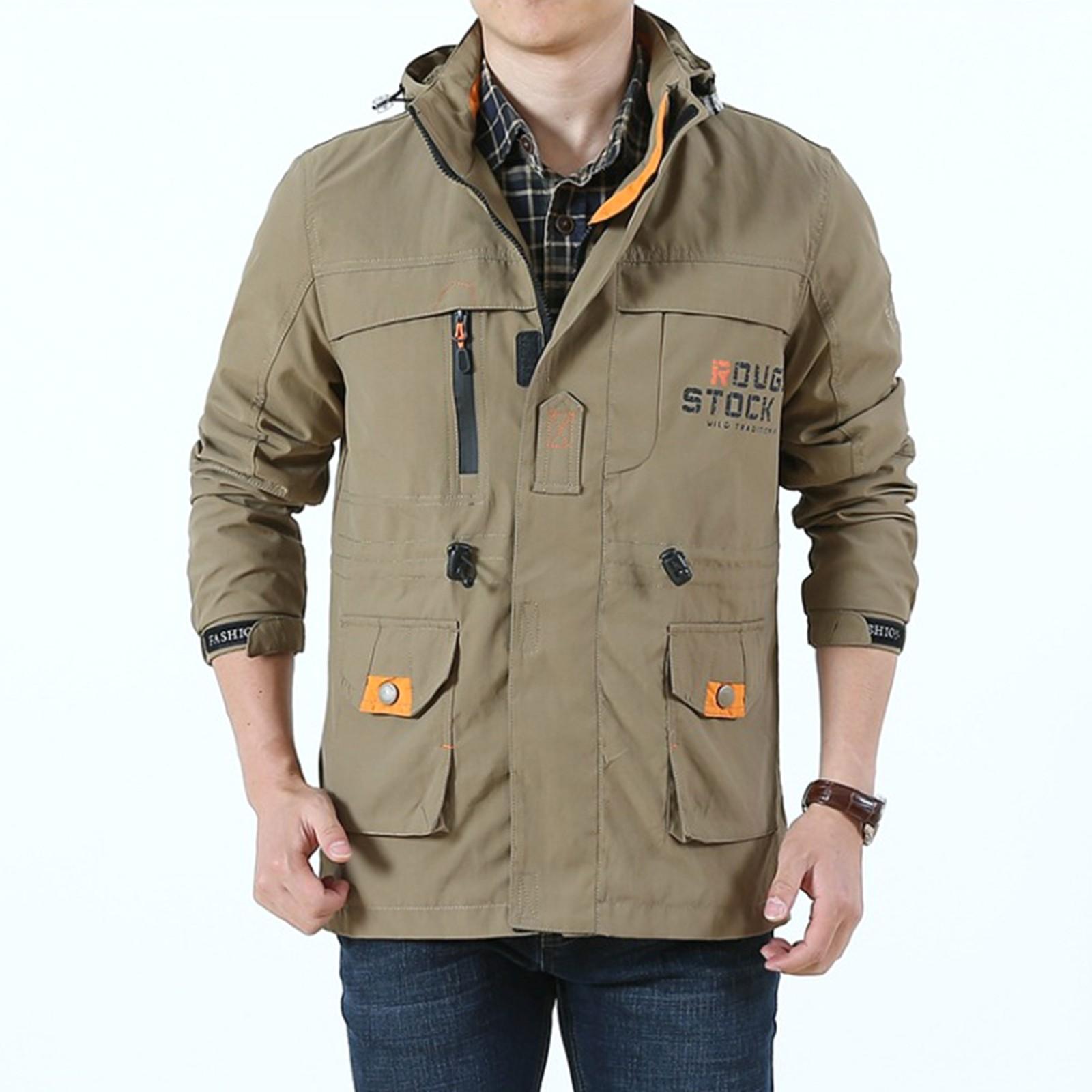 

Чоловічий повсякденний костюм, водонепроникна та вітронепроникна військова куртка для активного відпочинку, швидковисихаючий альпіністський костюм, тонкий XXXXL хакі