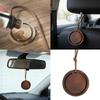 2 Round Wooden Automotive Air Fresheners Firm Wax Or Walnut For Sophisticated Look