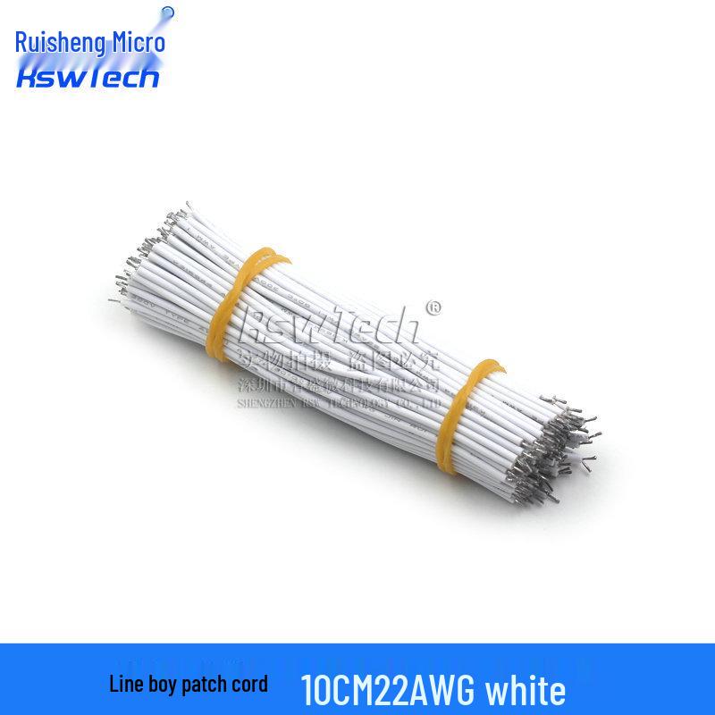 Double-Headed Tinned Wire Jumper for Welding & Electronic Connection, 22/24AWG, 5/0.8mm, Length: 50/150mm