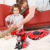 Tcvents radio controlled car robot deformation car toys transformation With LED light radio control car remote control 1/18 RC car multifunctional