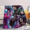 Demon Slayer Tanjiro Print Flannel Blanket, Ultra Soft High Quality All Seasons Warm Throw, Home Decor Cozy Blanket, Perfect Christmas Gift