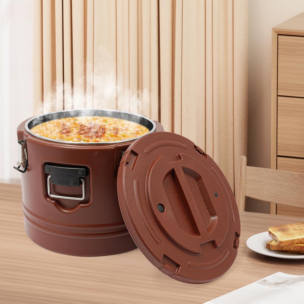 Commercial Insulated Food Carrier, 30 Liter Capacity Soup Warmer And Cooler Bucket For Hot Cold Foods Storage And Transport