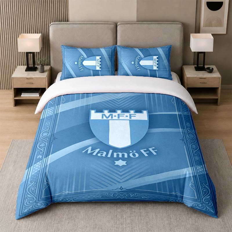 3Pcs Bedding SetMalmö FF Soft Bed Sheet and Two Pillowcases Home Bedroom Decor
