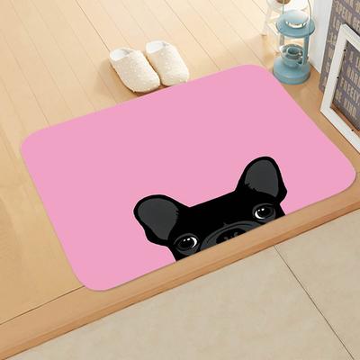 Creative Dog Doormat Creative Cute Dogs Welcome Home Anti-Slip Door Mat Carpet Dog Decor Flannel Door Mat Floor Mat Doormat Rug