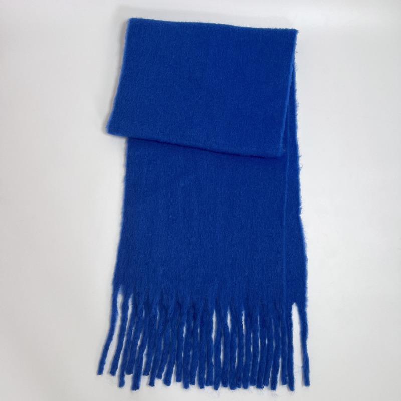 Versatile Mohair Solid Color Scarf Women's Winter Thickening Simple Warmth Enlarged Shawl Scarf