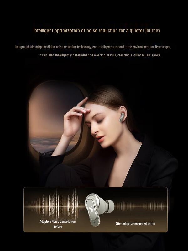 JBL TOUR PRO2 Wireless Noise-Cancelling Earbuds with LCD Smart Screen