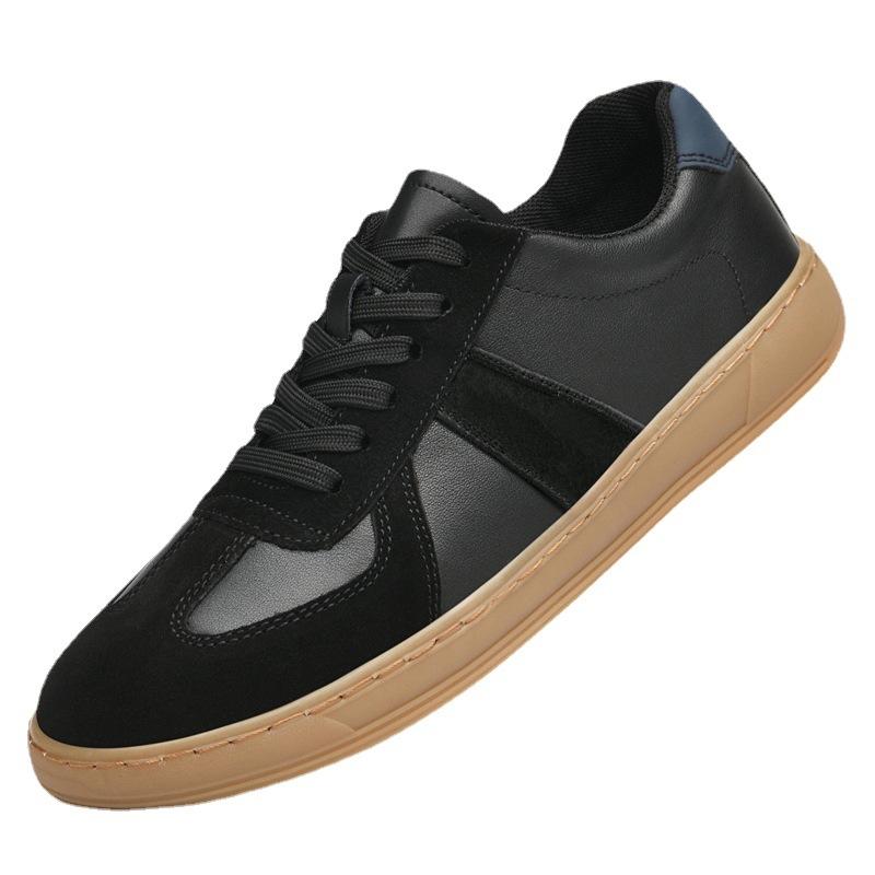 Retro men's first layer cowhide reinforced sewing line beef tendon sole sports and leisure board shoes men's trend