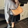 Premium Sense Casual Retro 2025 New Trendy Women's Bags Horns Dumplings Underarm Bags Simple Commuting Large Capacity