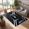 Juventus FC bedruckter Flanell-Teppich rutschfest weicher Polyester-Bodenbelag Indoor-Dekormatte für Schlafzimmer Wohnzimmer Sofa