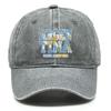 Snapback Baseball Cap With "ARGENTINA" "VAMOS ARGENTINA" Flag Printed , Adjustable Baseball Hat Headwear Solid Color Curved Brim Trendy Woman's Cap