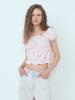 ETMON Banding Shirring Blouse Light Pink