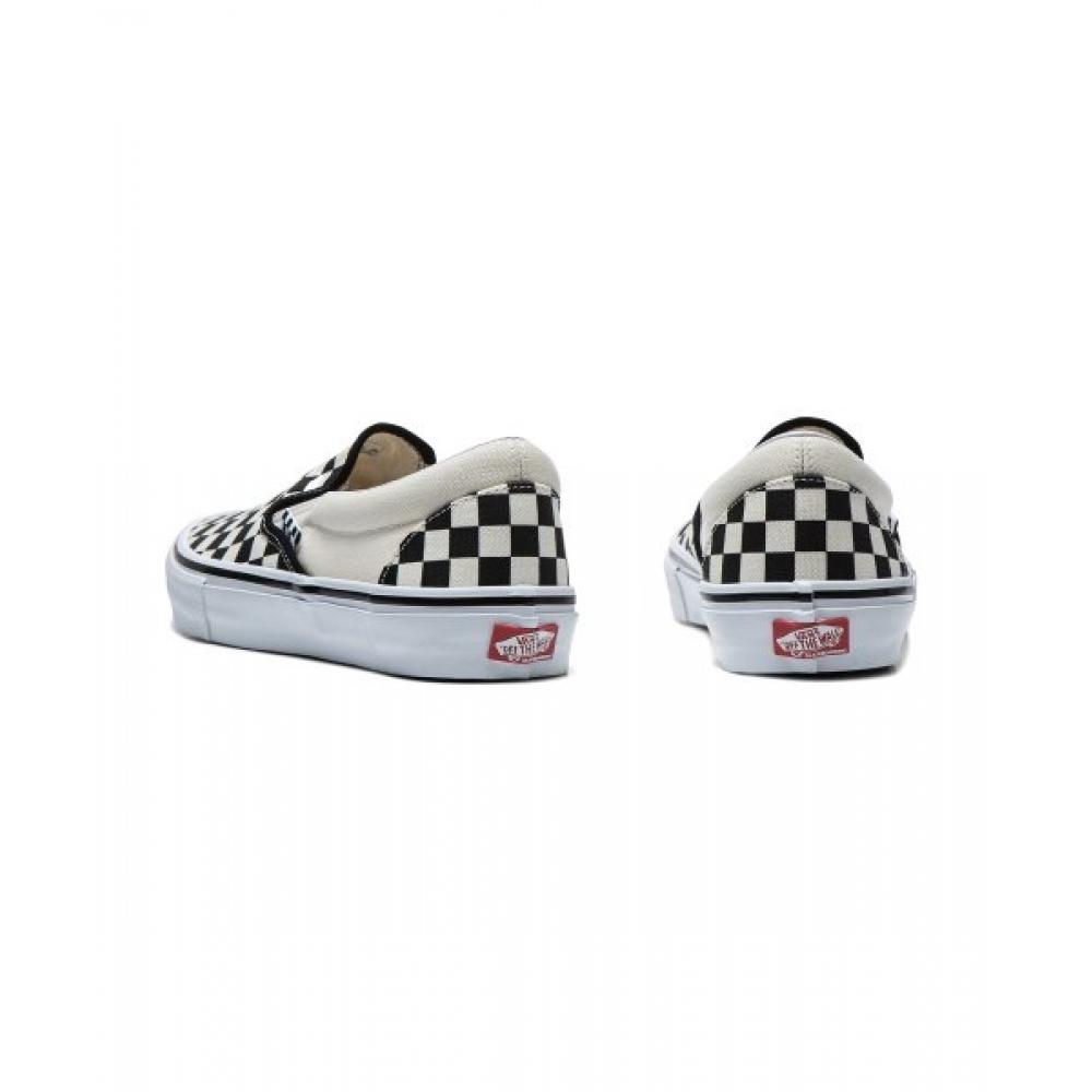 Vans Slip On    Skate  Checkerboard  Black  Off White Vn0a5fcaauh1