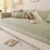 Chenille Sofa Cushion Anti Slip Wear Resistant Settee Cover Four Seasons Universal Sofa Mat French Style Tassel Ball Sofa Cover