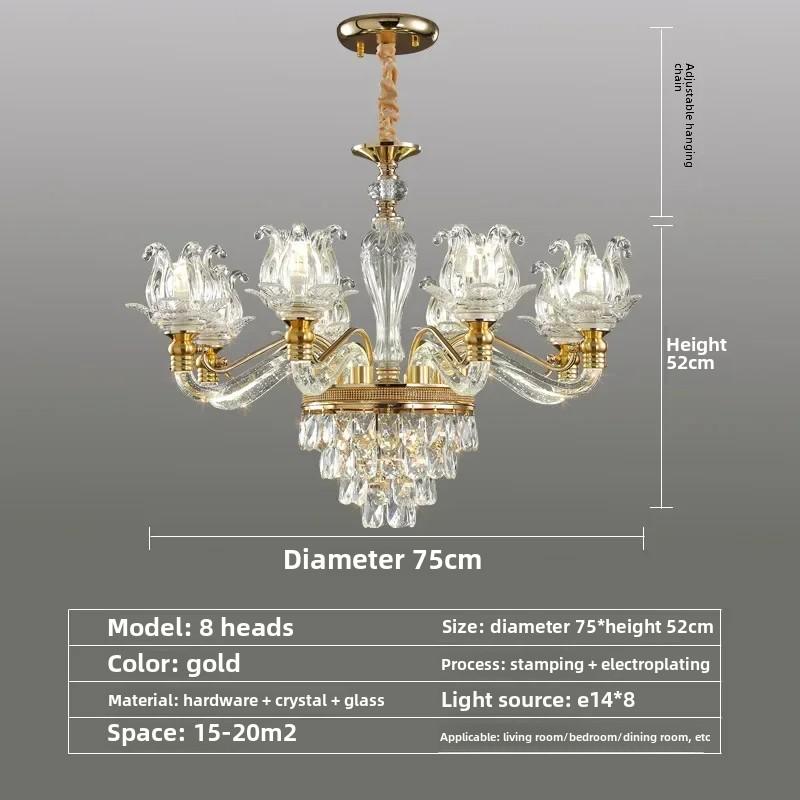 

Подвесные светильники Потолочный светильник Современная люстра Подвесные светильники Lustre Домашнее украшение Внутреннее освещение Las Diameter-8 headlight