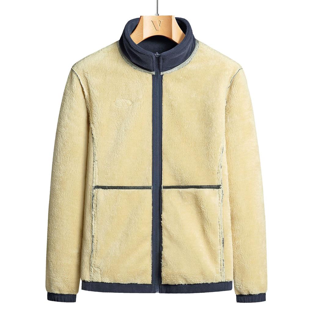 Autumn and Winter Plus Fleece Men's Cardigan, Fleece Hoodie, Casual Versatile Couple Jacket