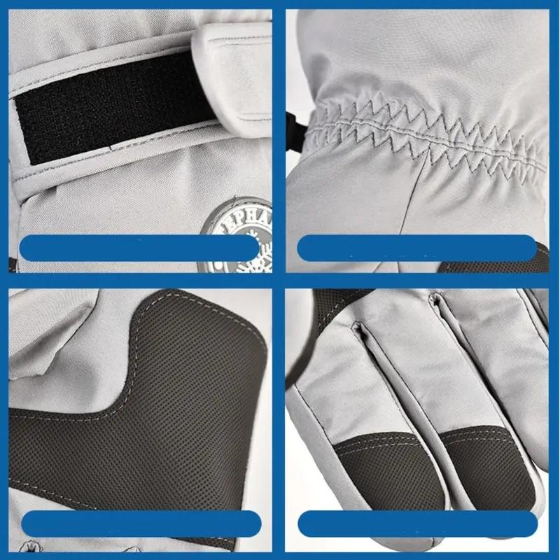 Outdoor Skiing Gloves For Men And Women In Winter Windproof And Cold Proof For Outdoor Cycling With Thick Velvet And Warm Gloves