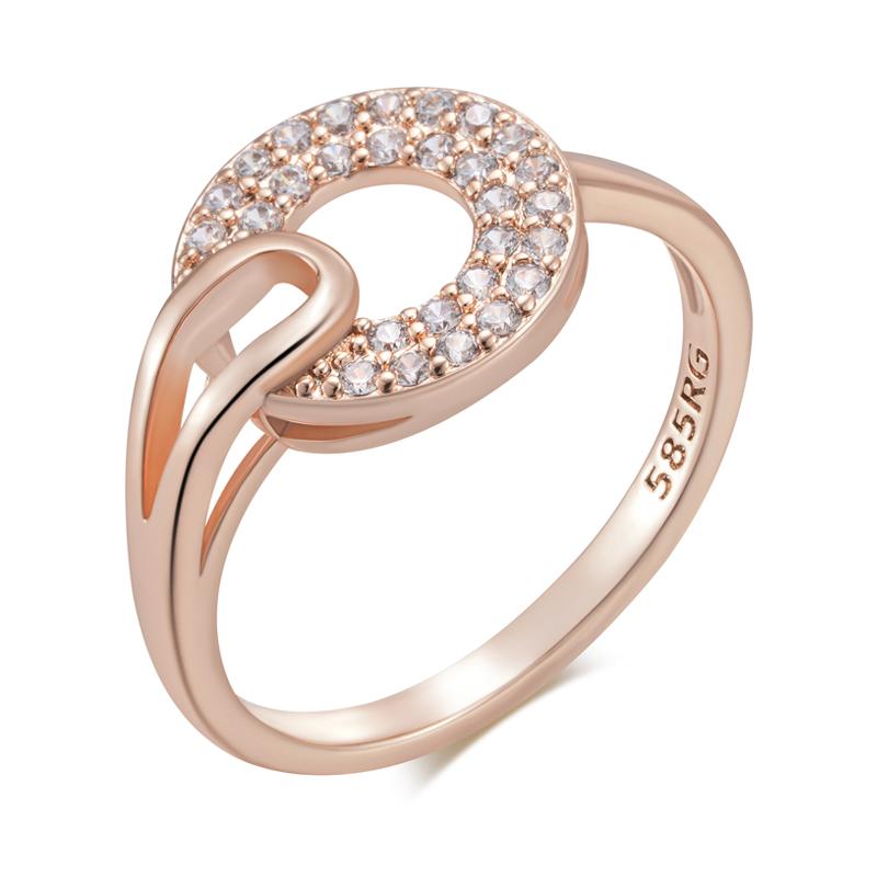 Luxuriöser Voll Glänzender Natürlicher Zirkonring Für Frauen Einzigartiges Design Roségold Farbe Braut Hochzeitsschmuck Bestes Geschenk 10 white
