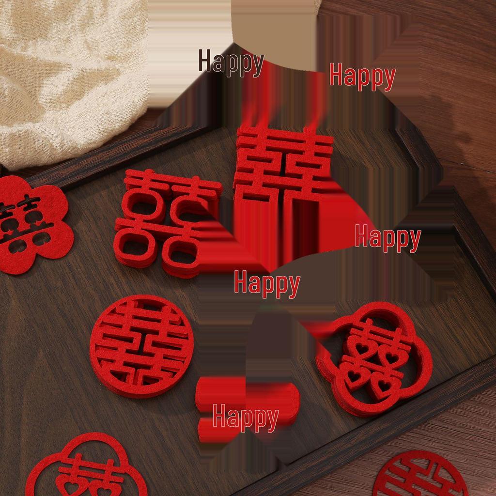 Double Happiness Stickers for Wedding Room Decoration