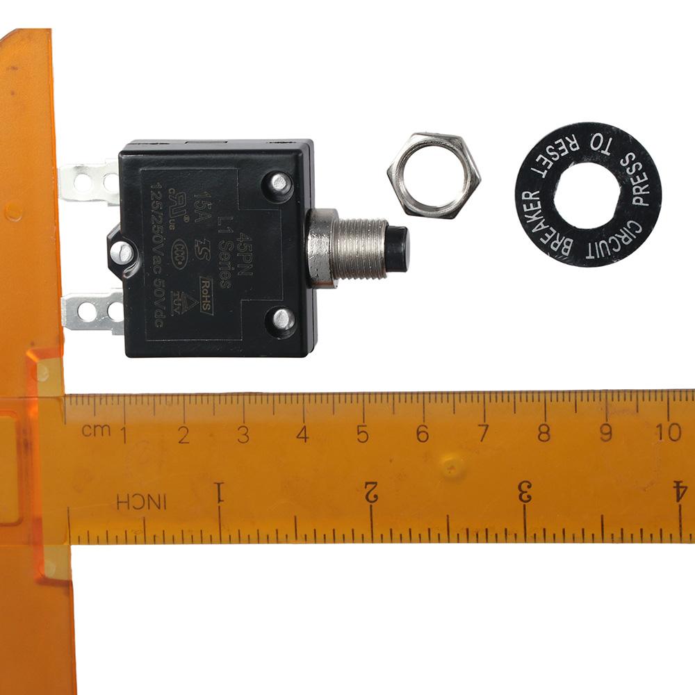 5-30A Dc Circuit Breaker 50Vdc Manual Reset Button Thermal Circuit Breaker  Current Protector