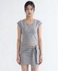 Jemjempaladi Bonnie Crop Top Melange Grey