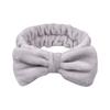 Soft Plush Bow Elastic Headband for Face Washing Spa Makeup Hair Accessory Suitable for Daily Use and Skincare Routine