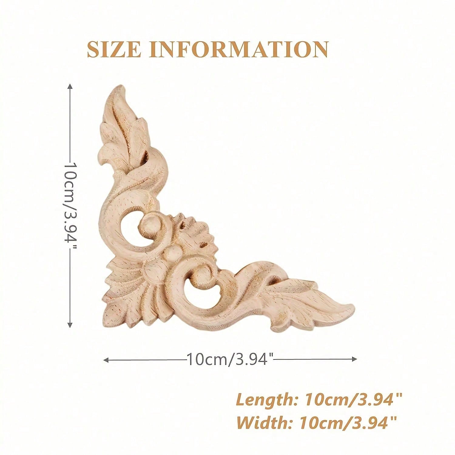 

4 шт. Деревянные резные аппликации, накладки, неокрашенные маленькие деревянные уголки, цветочные резные наклейки для зеркал, шкафов, стен, дверей, проект по художественному оформлению своими руками 10*10cm
