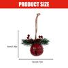 5PCS Metal Bells Hanging Decorations for Christmas Tree Door Window Indoor and Outdoor Holiday Ornaments