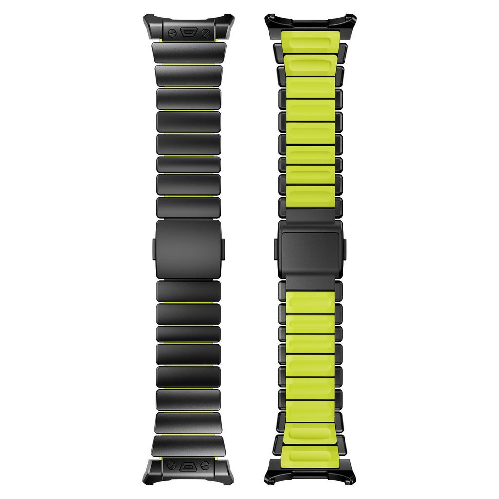 Win-Win Metal Titanium Silicone Magnetic Clasp Sweatproof Breathable Watch Bands Compatible with Galaxy Watch Ultra 47mm