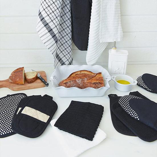 1Pc Non-slip Oven Mitt Reusable Cotton Potholder Heat Resistant Kitchen Mat Insulation Pad for Baking Cooking