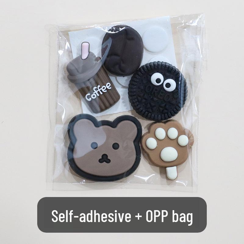 3D Cartoon Water Cup Sticker: Soft Glue Decoration, Mixed Style DIY, No-Trace Adhesive, Cute Phone Case, Refrigerator Magnet