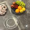 Rotating Snack Tray for Coffee Table 360-degree Spinning Fruit Nut Serving Platter Deep Edge Large Capacity Space-Saving Candy Holder