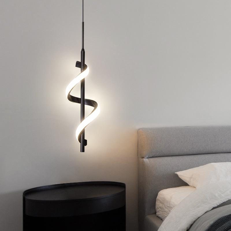 Modern LED Pendant Light Tri-color Light For Bedroom Bedside Living Room Stairwell Study Dining Room Indoor Lighting Fixture