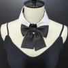 Multifunctional Detachable Collar with Black Bowtie Front Decorative Lapel False Collar for Womens Blouses and Sweaters