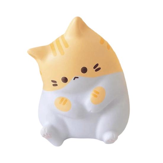 Stress Relief Cartoon Cat Toy Soft Stretchy Fat Kitten Squeeze Toy Relaxation Anxiety Reduction Animal Sensory Toy Party Favors